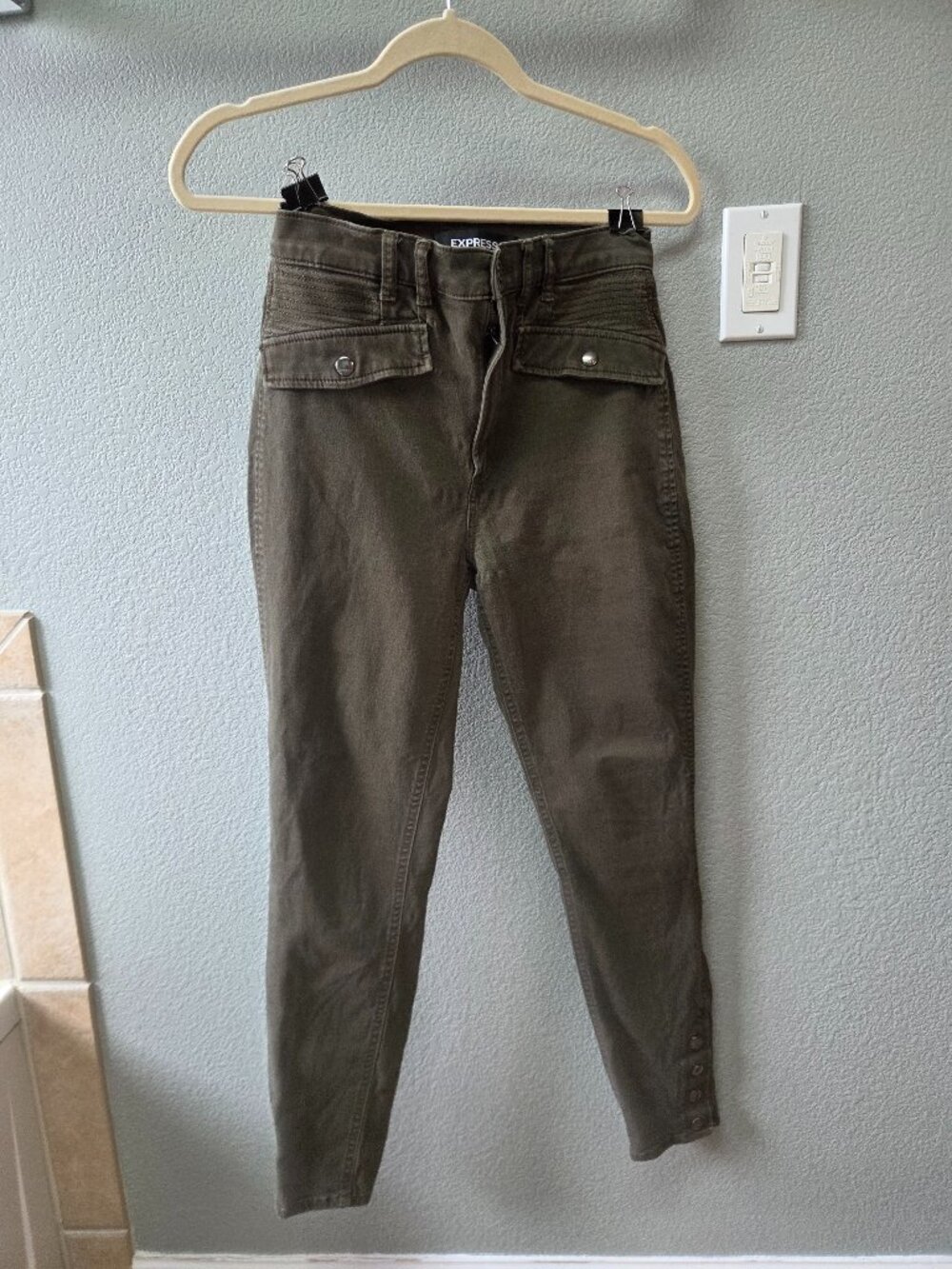Express Jeans - Stretch Ankle - Olive - 4R